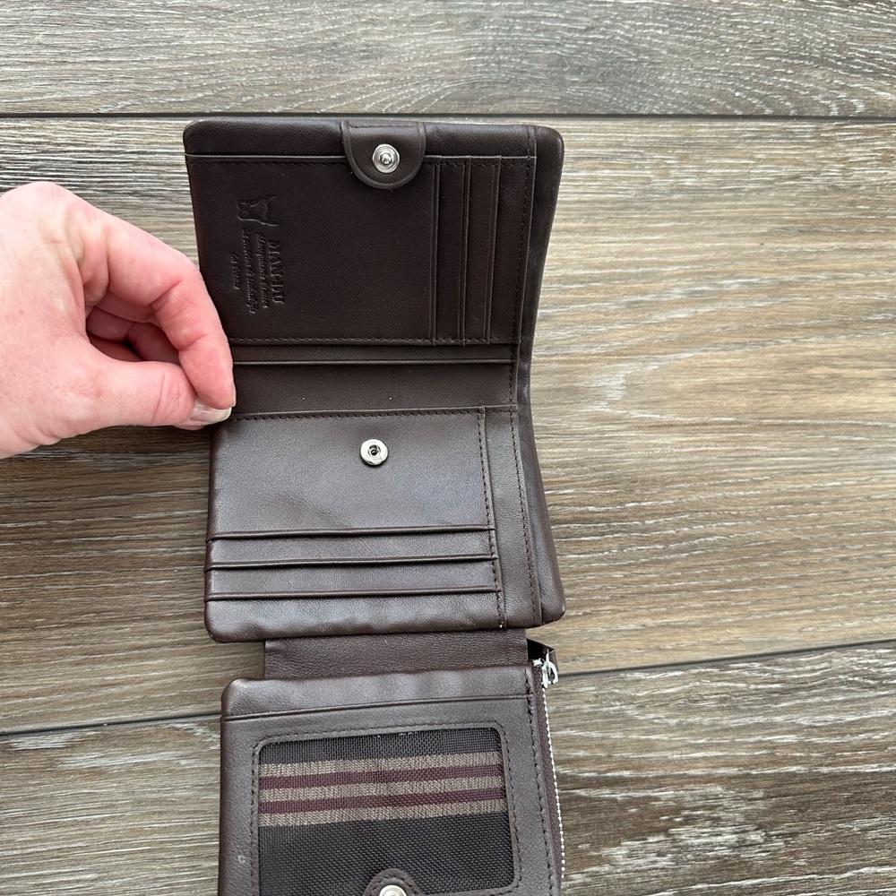 Brown Leather Wallet/Genuine Leather/ La France❌SOLD ❌ - Picture 3 of 16